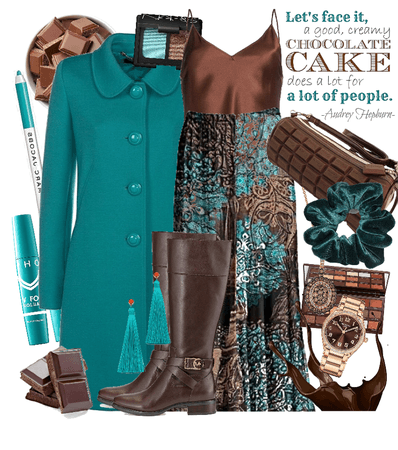 chocolate and teal