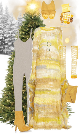 Yellow Knit Dress