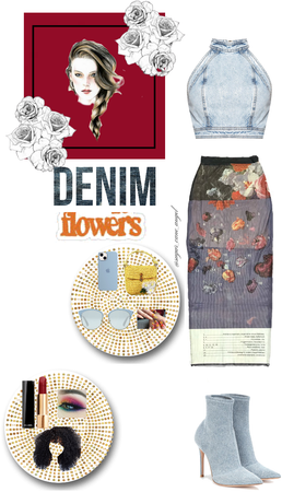 denim & flowers