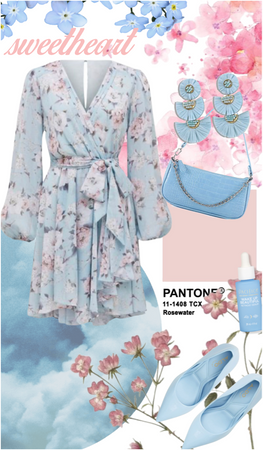 Baby blue & pink spring day