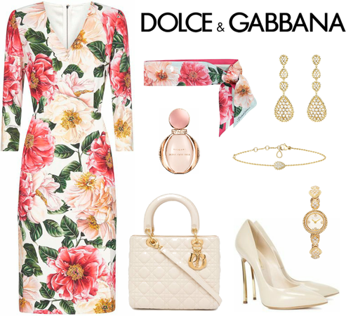 floral dress inspired by dolce & gabbana