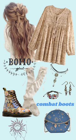 Boho Combat Boots