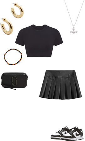 black nd gold outfit