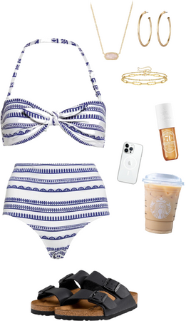 cute blue beach/pool outfit