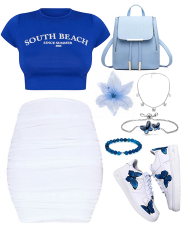 blue&white summer outfit