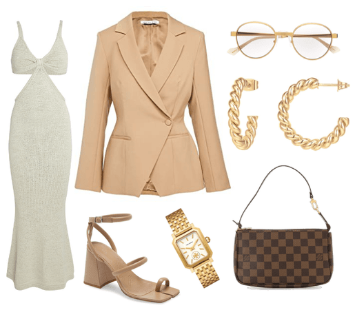 Beige fashion outfit