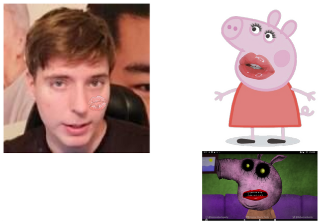mrbeast and peppa clapping. until mommy pig sees