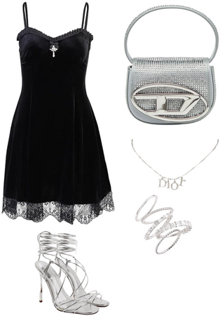 Black with silver accessories