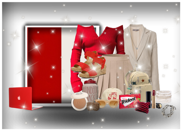 red and beige - challenge by @Dwluxxe