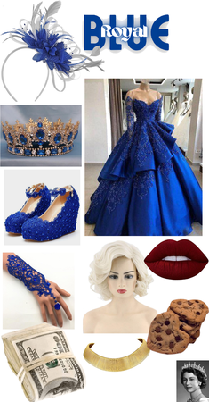 Royal Blue medieval queen/princess
