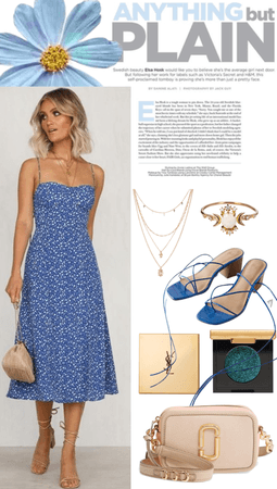 a blue summer dress