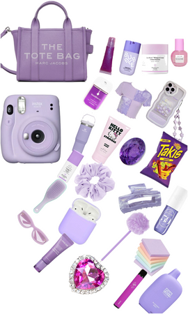 purple w in my bag