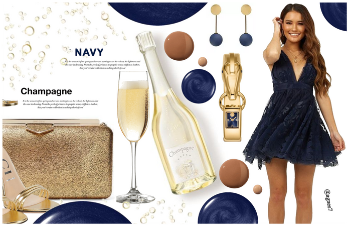 Navy and Champagne