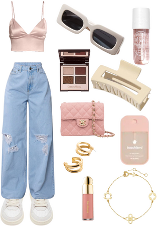 pink collage fit