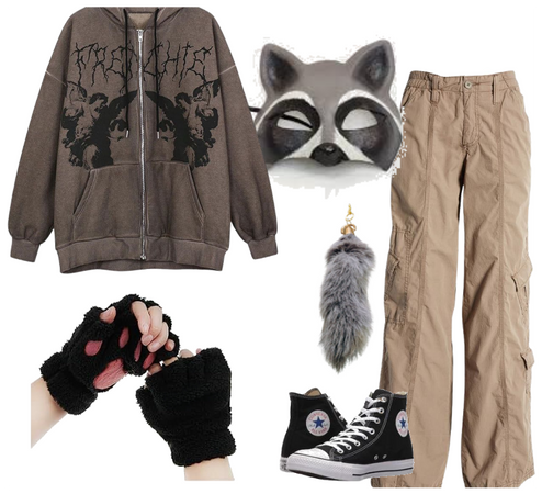 racoon therian fit