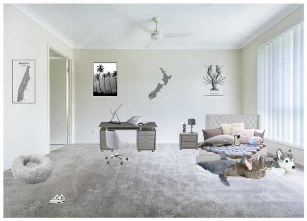 Gray bedroom