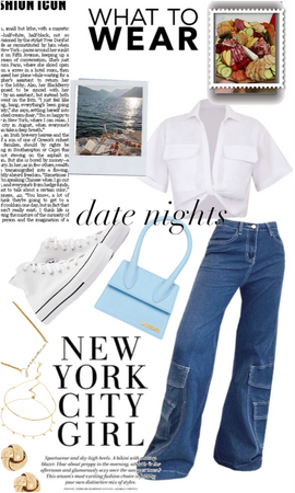 bright date night outfit
