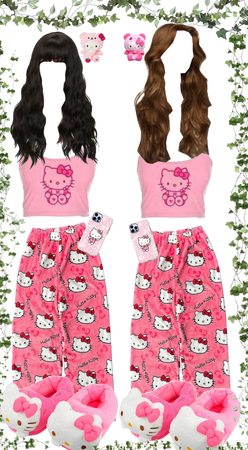matching hello kitty pj's with bsf