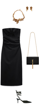 Zara Strapless Midi Dress