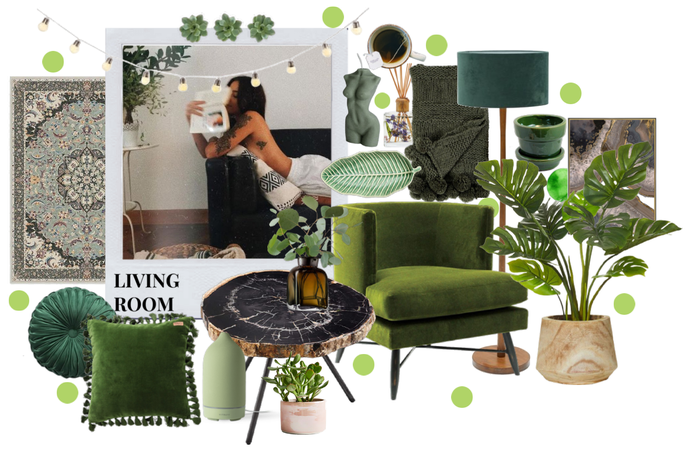green living room 💚