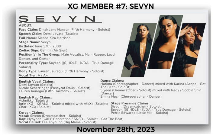 XG MEMBER #7: SEVYN