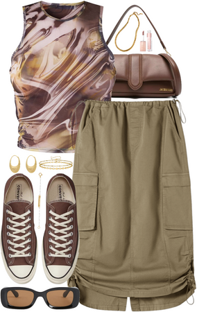brown & cargo skirt Queen✨