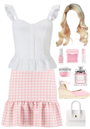 Pink Checkered Skirt
