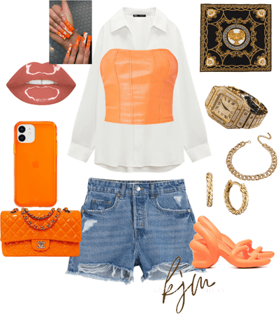 Orange Summer to Fall outfit
