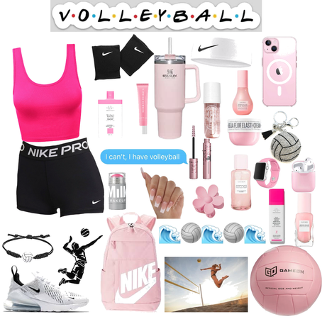 pink volleyball