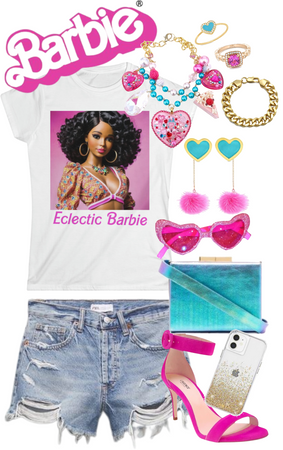 Eclectic Melanin Barbie Graphic Tee - Pink