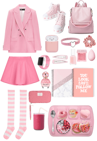 Pink school set