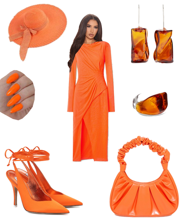 Orange look in sophisticated vibes idea by g.o. 2021