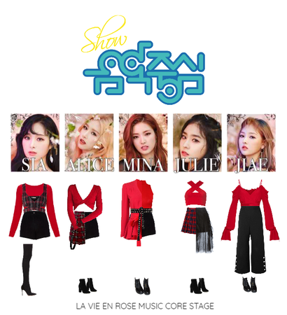 Heartbeat La Vie En Rose Music Bank Stage Outfit Shoplook