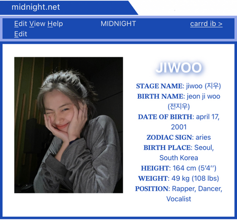 MIDNIGHT: Jiwoo profile