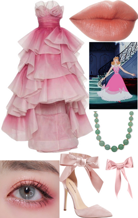 Cinderella pink dress inspired prom