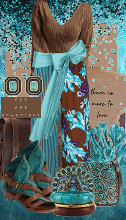 Turquoise and Brown