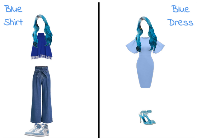 Blue Shirt vs. Blue Dress wich would you wear?