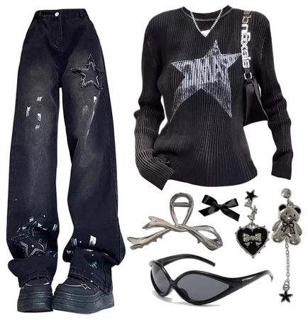 Star Jeans Aesthetic Outfit