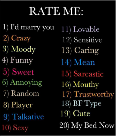 rate me 😾