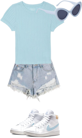 cute blue everyday outfit
