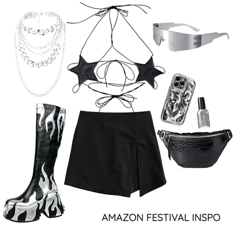 flames + stars festival outfit