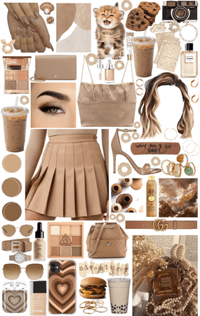beige and tan outfit