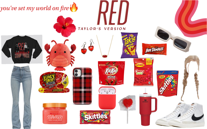 Taylor swift outfit inspired by ❤️red❤️