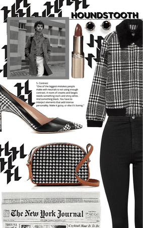 houndstooth outfit 🖤🤍