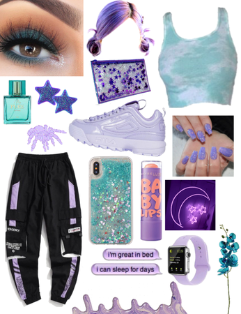 Teal and Purple