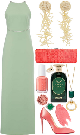 coral + green