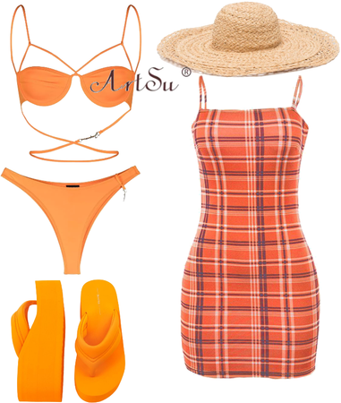 orange summer beach day
