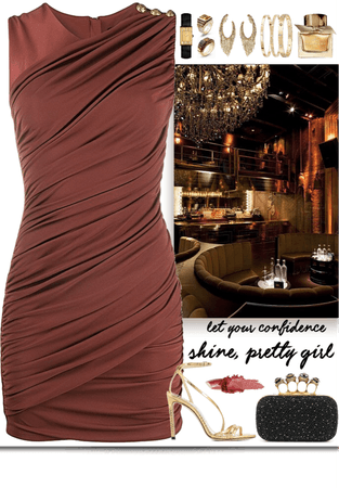 sexy brown dress for a VIP club