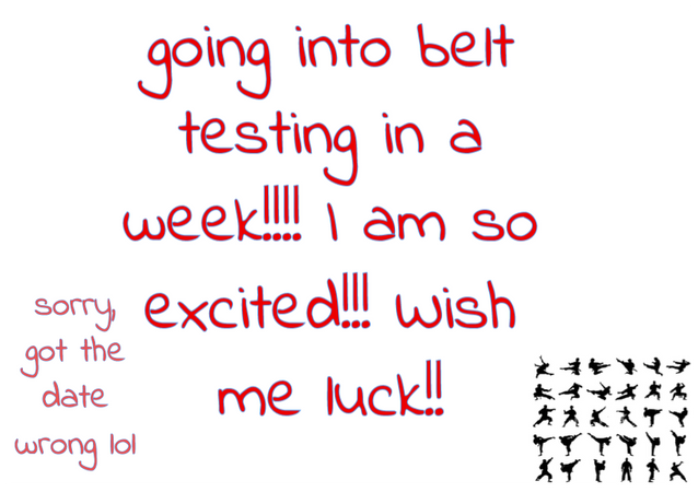 Belt testing!!!!!!!!!!!!!!!!!