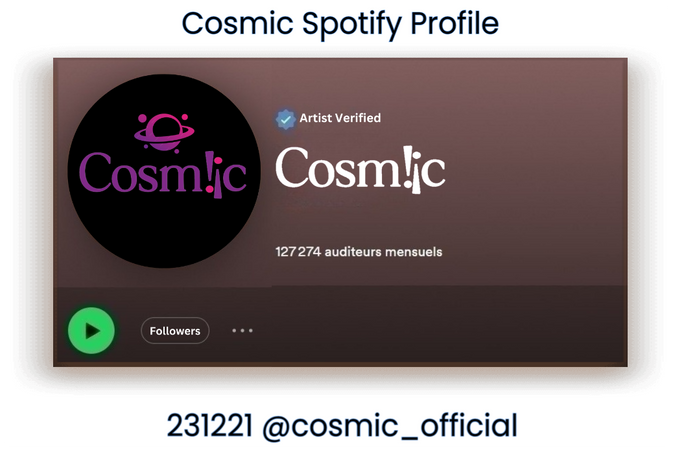 Cosmic (우주) Spotify Account